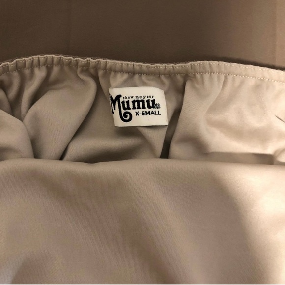 Show Me Your Mumu Heather Halter Dress Dune Chiffon - Picture 5 of 5